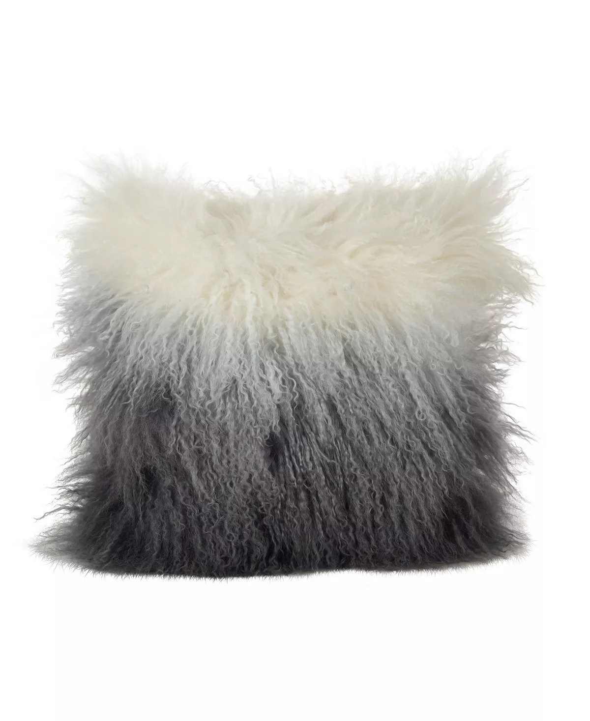 Saro Lifestyle Mongolian Lamb Fur Ombre Throw Pillow, 16 X 16 6 Saro Lifestyle Mongolian Lamb Fur Ombre Throw Pillow, 16 X 16 - Image 6