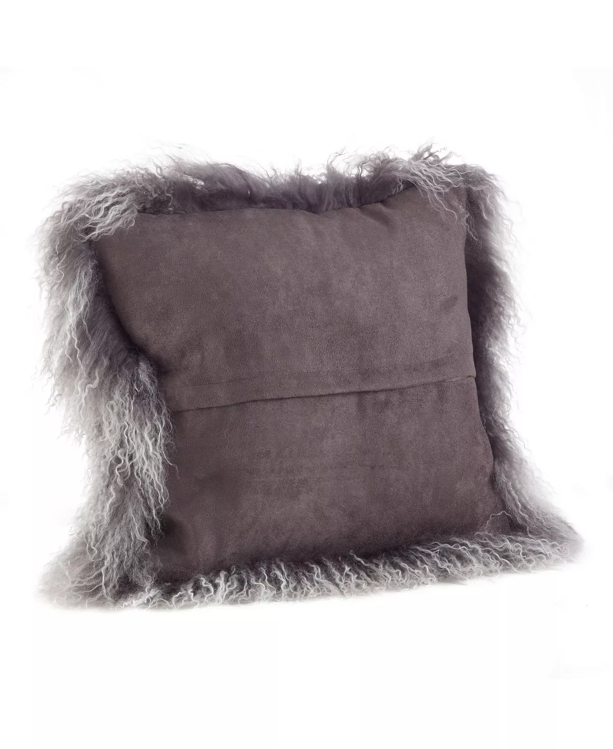 Saro Lifestyle Wool Mongolian Lamb Fur Throw Pillow, 16 X 16 3 Saro Lifestyle Wool Mongolian Lamb Fur Throw Pillow, 16 X 16 - Image 3