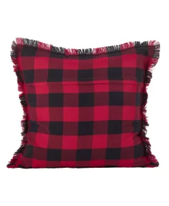Saro Lifestyle Buffalo Plaid Fringed Decorative Pillow, 20 X 20 -Chic Home Shop 14839641 fpx