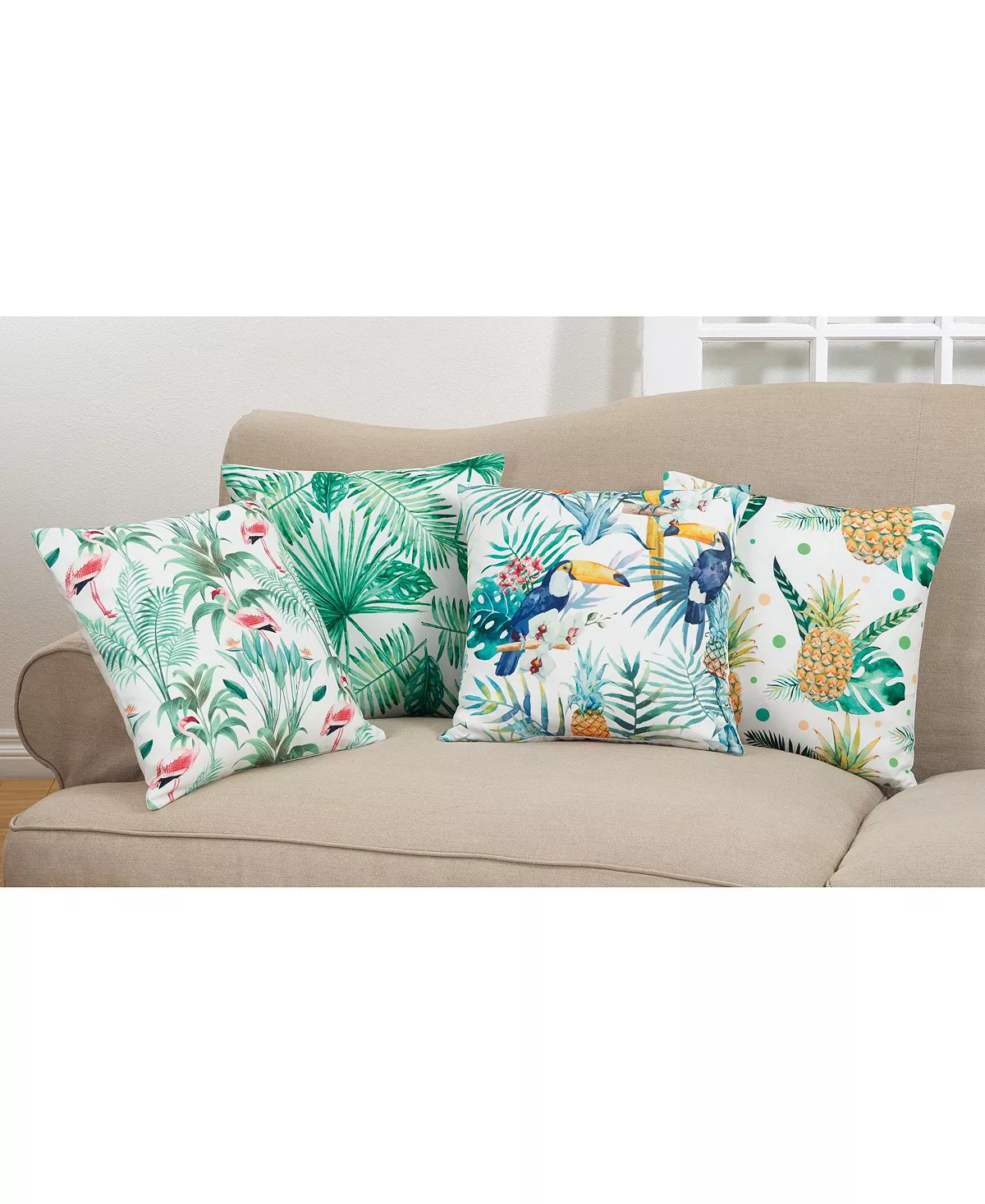 Saro Lifestyle Tahiti Leaf Decorative Pillow, 18 X 18 3 Saro Lifestyle Tahiti Leaf Decorative Pillow, 18 X 18 - Image 3