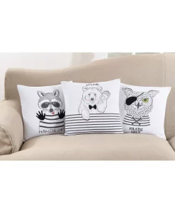 Saro Lifestyle Racoon Hands Up Decorative Pillow, 16 X 16 6 Saro Lifestyle Racoon Hands Up Decorative Pillow, 16 X 16 -Chic Home Shop 14839967 fpx