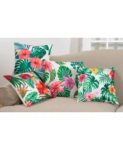 Saro Lifestyle Island Palms Statement Decorative Pillow, 18 X 18 6 Saro Lifestyle Island Palms Statement Decorative Pillow, 18 X 18 -Chic Home Shop 14839982 fpx