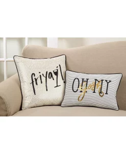 Saro Lifestyle Oh My Gosh Decorative Pillow, 12 X 18 -Chic Home Shop 14840265 fpx