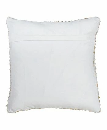 Saro Lifestyle Foil Printed Pom Pom Decorative Pillow, 18 X 18 2 Saro Lifestyle Foil Printed Pom Pom Decorative Pillow, 18 X 18 - Image 2
