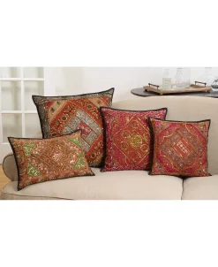 Saro Lifestyle Handmade Sari Sitara Decorative Pillow, 14 X 20 -Chic Home Shop 14840380 fpx