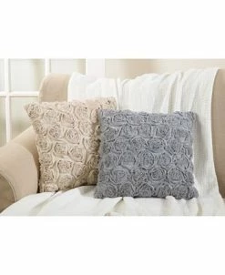 Saro Lifestyle Rose Texture Decorative Pillow, 17 X 17 8 Saro Lifestyle Rose Texture Decorative Pillow, 17 X 17 -Chic Home Shop 14840394 fpx