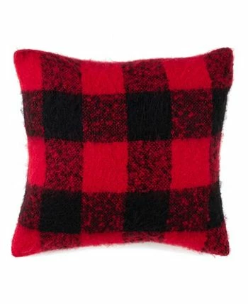 Saro Lifestyle Plaid Faux Mohair Decorative Pillow, 20 X 20 2 Saro Lifestyle Plaid Faux Mohair Decorative Pillow, 20 X 20 - Image 2
