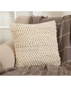 Saro Lifestyle Knotted Smocked Decorative Pillow, 18 X 18 -Chic Home Shop 14840619 fpx