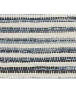 Saro Lifestyle Chindi Denim Striped Decorative Pillow, 18 X 18 7 Saro Lifestyle Chindi Denim Striped Decorative Pillow, 18 X 18 -Chic Home Shop 14840911 fpx