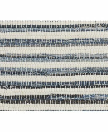 Saro Lifestyle Chindi Denim Striped Decorative Pillow, 18 X 18 3 Saro Lifestyle Chindi Denim Striped Decorative Pillow, 18 X 18 - Image 3