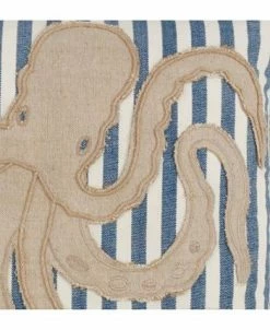 Saro Lifestyle Octopus Striped Decorative Pillow, 18 X 18 -Chic Home Shop 14840973 fpx