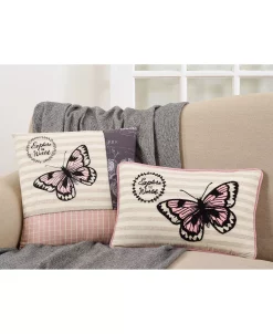 Saro Lifestyle Explore The World Butterfly Decorative Pillow, 13 X 20 -Chic Home Shop 14841032 fpx
