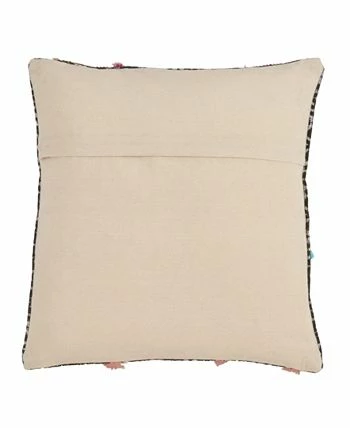 Saro Lifestyle Geometric Print Throw Pillow With Triangle Tassels, 18 X 18 2 Saro Lifestyle Geometric Print Throw Pillow With Triangle Tassels, 18 X 18 - Image 2