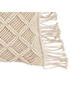 Saro Lifestyle Macrame Decorative Pillow, 18 X 18 -Chic Home Shop 14841073 fpx