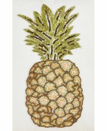 Saro Lifestyle Pineapple Beaded Decorative Pillow, 18 X 18 3 Saro Lifestyle Pineapple Beaded Decorative Pillow, 18 X 18 - Image 3