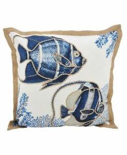 Saro Lifestyle Go Fish Decorative Pillow, 20 X 20 -Chic Home Shop 14841523 fpx