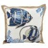 Saro Lifestyle Go Fish Decorative Pillow, 20 X 20