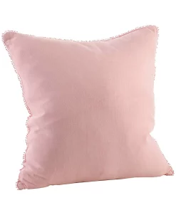 Saro Lifestyle Pom Pom Trim Linen Decorative Pillow, 20 X 20 -Chic Home Shop 14863658 fpx