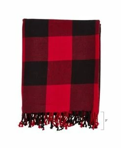 Saro Lifestyle Buffalo Plaid Fringed Throw -Chic Home Shop 14872917 fpx