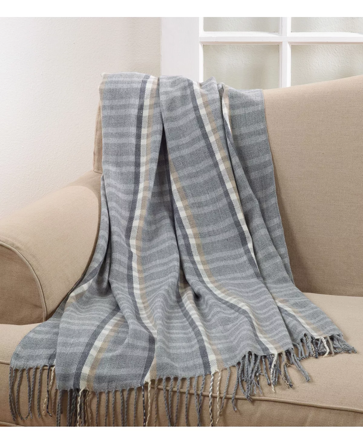 Saro Lifestyle Plaid Throw 2 Saro Lifestyle Plaid Throw - Image 2