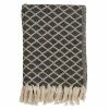 Saro Lifestyle Diamond Tassel Throw