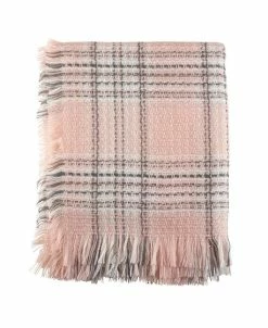 Saro Lifestyle Fringe Hem Plaid Throw