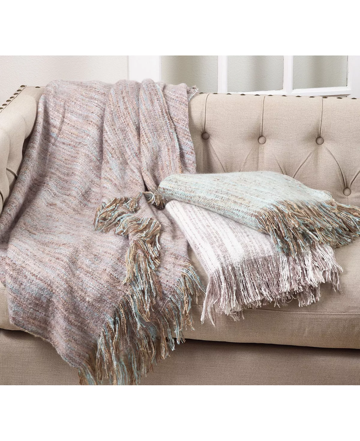 Saro Lifestyle Faux Mohair Throw, 50 X 60 2 Saro Lifestyle Faux Mohair Throw, 50 X 60 - Image 2