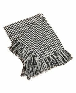 Saro Lifestyle Houndstooth Design Throw
