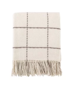 Saro Lifestyle Windowpane Throw