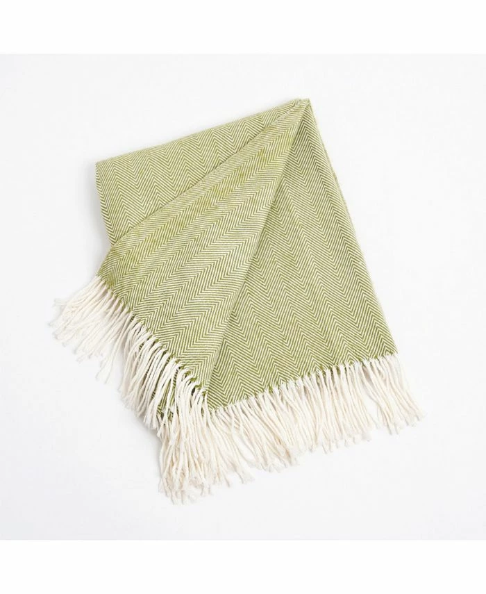 Saro Lifestyle Classic Herringbone Throw 4 Saro Lifestyle Classic Herringbone Throw - Image 4
