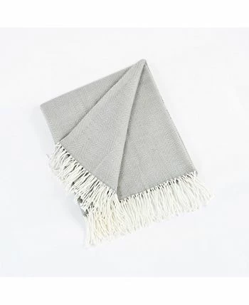 Saro Lifestyle Classic Herringbone Throw 5 Saro Lifestyle Classic Herringbone Throw - Image 5