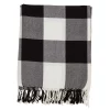 Saro Lifestyle Buffalo Plaid Fringed Throw