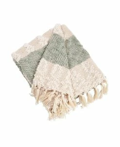 Saro Lifestyle Nubby Design Striped Throw