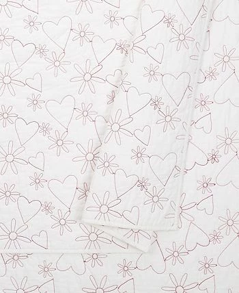 Jessica Simpson Flower Heart Twin 2-Piece Quilt Set 2 Jessica Simpson Flower Heart Twin 2-Piece Quilt Set - Image 2