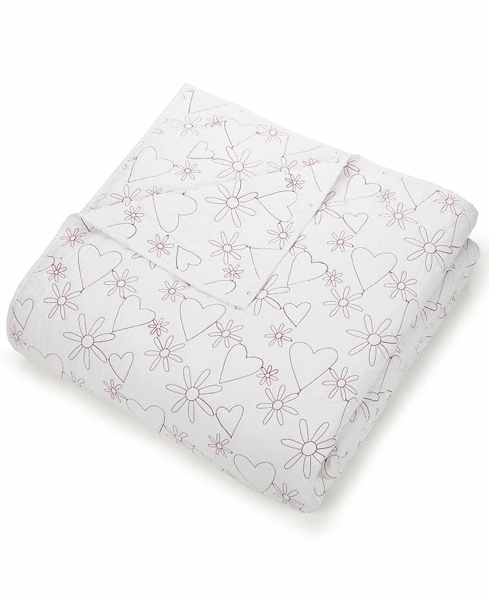 Jessica Simpson Flower Heart Twin 2-Piece Quilt Set 4 Jessica Simpson Flower Heart Twin 2-Piece Quilt Set - Image 4