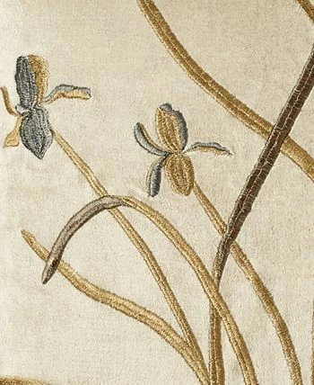 Michael Aram Iris Embroidered Velvet Decorative Pillow 18 X 18 3 Michael Aram Iris Embroidered Velvet Decorative Pillow 18 X 18 - Image 3