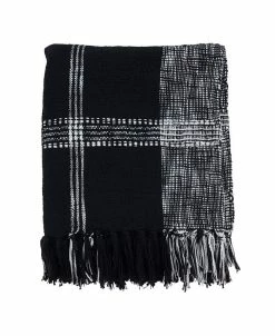Saro Lifestyle Cotton Plaid Throw Blanket