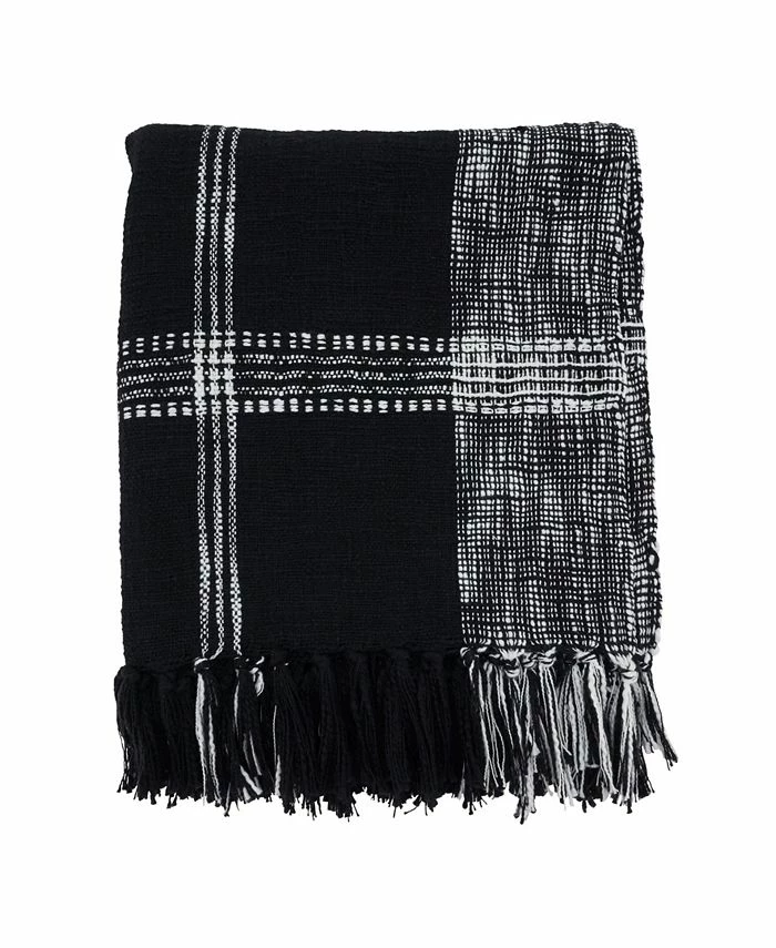 Saro Lifestyle Cotton Plaid Throw Blanket 1 Saro Lifestyle Cotton Plaid Throw Blanket