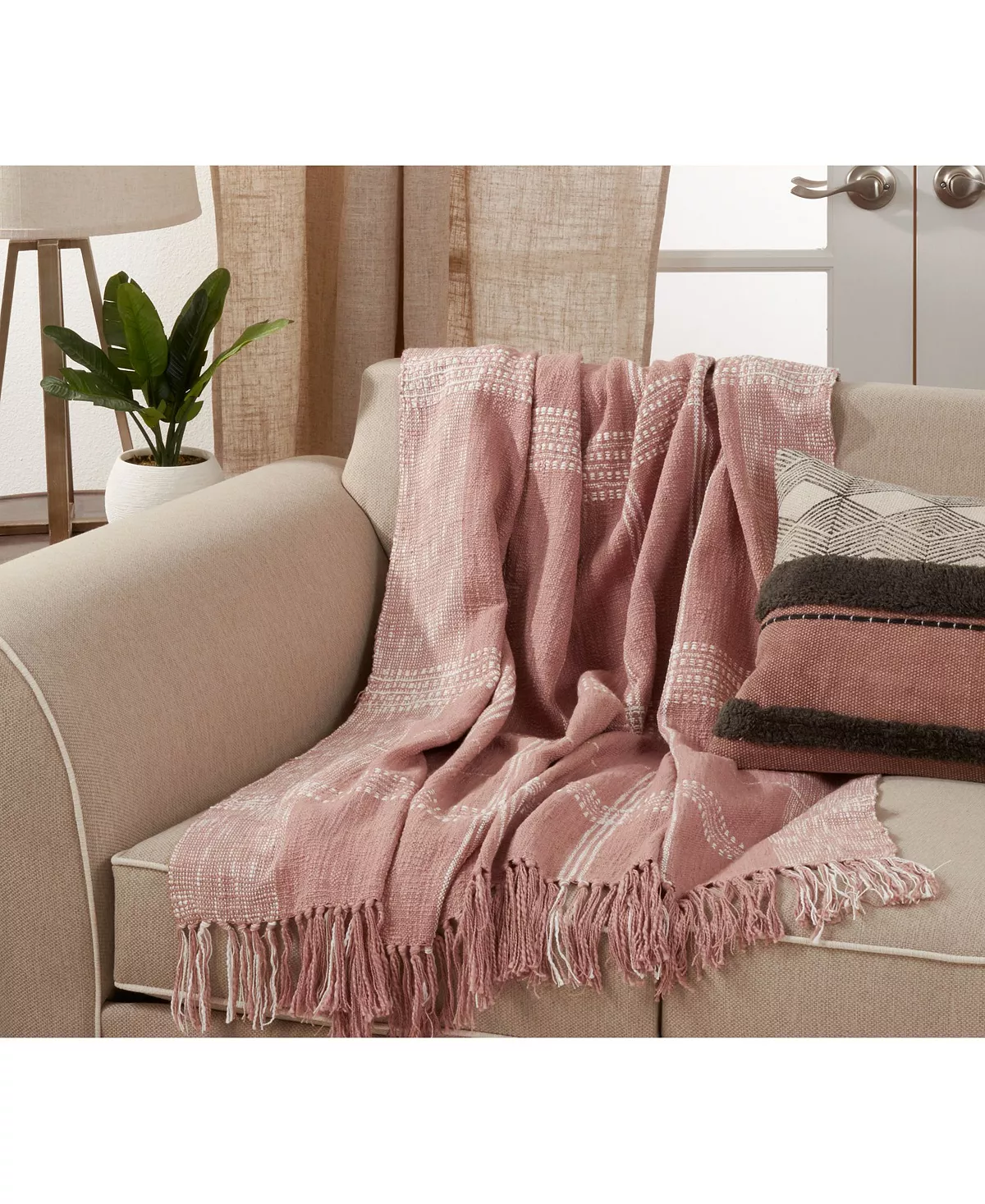 Saro Lifestyle Cotton Plaid Throw Blanket 6 Saro Lifestyle Cotton Plaid Throw Blanket - Image 6