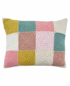 Saro Lifestyle Crochet Decorative Pillow, 12 X 16