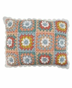Saro Lifestyle Crochet Decorative Pillow, 12 X 16