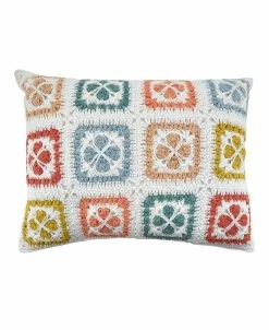 Saro Lifestyle Crochet Decorative Pillow, 12 X 16