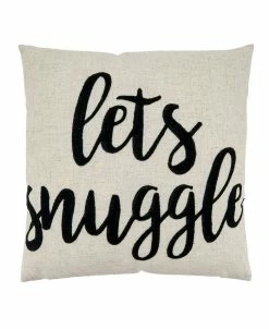 Saro Lifestyle 's Snuggle Embroidered Decorative Pillow, 17 X 17