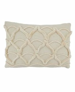 Saro Lifestyle Tufted Applique Decorative Pillow, 12 X 18