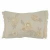 Saro Lifestyle Ge Flower Applique Decorative Pillow, 12 X 18
