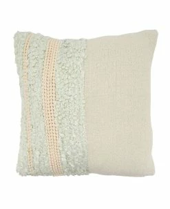 Saro Lifestyle Delicate Pom Pom Applique Decorative Pillow, 18 X 18