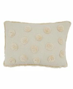 Saro Lifestyle Pom Pom Applique Decorative Pillow, 12 X 18