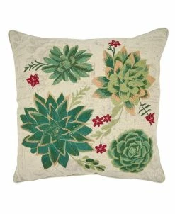 Saro Lifestyle Uccelent Embroidered Decorative Pillow, 18 X 18