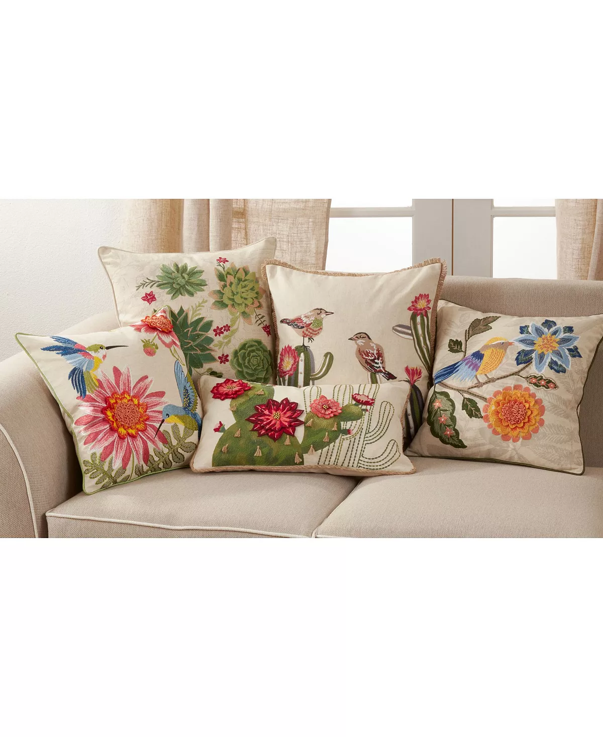 Saro Lifestyle Uccelent Embroidered Decorative Pillow, 18 X 18 3 Saro Lifestyle Uccelent Embroidered Decorative Pillow, 18 X 18 - Image 3