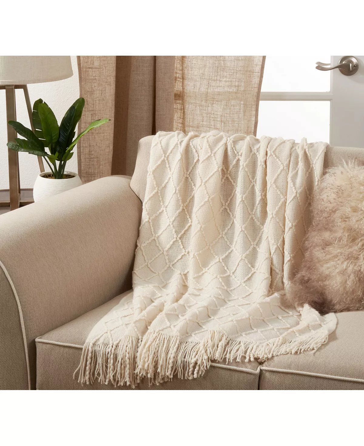 Saro Lifestyle Knitted Throw Blanket 4 Saro Lifestyle Knitted Throw Blanket - Image 4